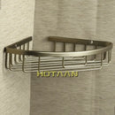 DecorBites™ Aluminum Antique Finish Shower Basket Holder Shelf, Single Layer
