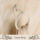 DecorBites™ Aluminum Bath Hardware Set: Shelf, Towel Rack, Paper Holder, Brush Holder, Hooks