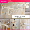DecorBites™ Aluminum Bath Hardware Set: Shelf, Towel Rack, Paper Holder, Brush Holder, Hooks