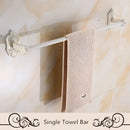DecorBites™ Aluminum Bath Hardware Set: Shelf, Towel Rack, Paper Holder, Brush Holder, Hooks