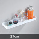 DecorBites™ Aluminum Bathroom Corner Shelf Wall Mounted 30-50CM White Kitchen Storage Holder