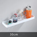 DecorBites™ Aluminum Bathroom Corner Shelf Wall Mounted 30-50CM White Kitchen Storage Holder