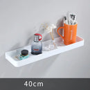 DecorBites™ Aluminum Bathroom Corner Shelf Wall Mounted 30-50CM White Kitchen Storage Holder