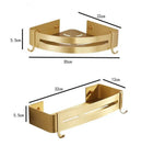 DecorBites™ Aluminum Bathroom Corner Shelf - Wall Mounted Shower Storage Holder