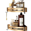 DecorBites™ Aluminum Bathroom Corner Shelf - Wall Mounted Shower Storage Holder