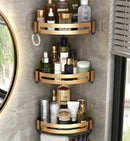 DecorBites™ Aluminum Bathroom Corner Shelf - Wall Mounted Shower Storage Holder