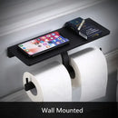 DecorBites™ Aluminum Bathroom Paper Holder with Phone Holder and Wall Mount