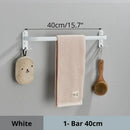 Modern black aluminum triple tier bathroom towel rack with hooks