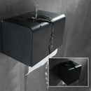 DecorBites™ Aluminum Black Bathroom Tissue Holder Wall-Mounted Toilet Paper Rack Stand