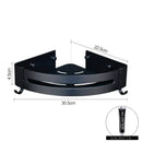 DecorBites™ Aluminum Black Corner Basket Cosmetic Rack for Bathroom and Kitchen Storage
