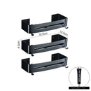DecorBites™ Aluminum Black Corner Basket Cosmetic Rack for Bathroom and Kitchen Storage