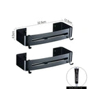 DecorBites™ Aluminum Black Corner Basket Cosmetic Rack for Bathroom and Kitchen Storage