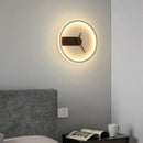 Modern beige aluminum clock wall lamp living room led sconce