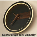 Modern beige aluminum clock wall lamp living room led sconce
