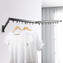 DecorBites™ Aluminum Clothing Hanger Organizer Rack Black Foldable Laundry Drying Rack
