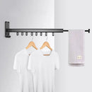 DecorBites™ Aluminum Clothing Hanger Organizer Rack Black Foldable Laundry Drying Rack