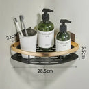 DecorBites™ Aluminum Corner Bathroom Shelf with Towel Holder
