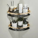 DecorBites™ Aluminum Corner Bathroom Shelf with Towel Holder