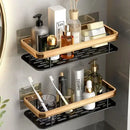 DecorBites™ Aluminum Corner Bathroom Shelf with Towel Holder