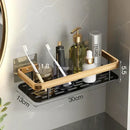 DecorBites™ Aluminum Corner Bathroom Shelf with Towel Holder