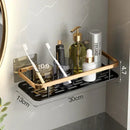 DecorBites™ Aluminum Corner Bathroom Shelf with Towel Holder