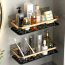 DecorBites™ Aluminum Corner Bathroom Shelf with Towel Holder