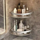 DecorBites™ Aluminum Corner Shelf Organizer for Bathroom and Kitchen Storage