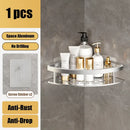 DecorBites™ Aluminum Corner Shelf Organizer for Bathroom and Kitchen Storage