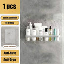DecorBites™ Aluminum Corner Shelf Organizer for Bathroom and Kitchen Storage