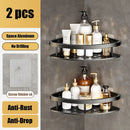 DecorBites™ Aluminum Corner Shelf Organizer for Bathroom and Kitchen Storage