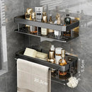 DecorBites™ Aluminum Corner Shelf: Wall Mount Storage Rack for Bathroom & Kitchen Essentials