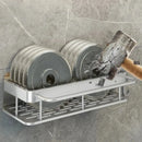 DecorBites™ Aluminum Corner Shelf: Wall Mount Storage Rack for Bathroom & Kitchen Essentials