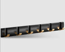 Modern black & gold aluminum folding robe hook kitchen wall rack