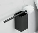DecorBites™ Aluminum Gray/White Toilet Brush Holder Set