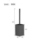 DecorBites™ Aluminum Gray/White Toilet Brush Holder Set