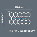 Modern white aluminum housing hexagon led light bar garage light