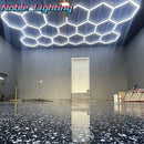 Modern white aluminum housing hexagon led light bar garage light