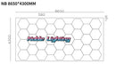 Modern white aluminum housing hexagon led light bar garage light