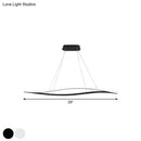 DecorBites™ Aluminum Leaf Drop Pendant LED Island Lamp - Simplicity Black/White, Warm/White Light - 31.5"/39" Wide
