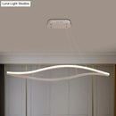 DecorBites™ Aluminum Leaf Drop Pendant LED Island Lamp - Simplicity Black/White, Warm/White Light - 31.5"/39" Wide
