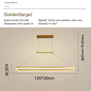 Modern aluminum led ceiling chandelier – dining room pendant light