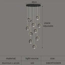 Modern minimalist aluminum led chandelier staircase ring light