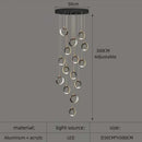Modern minimalist aluminum led chandelier staircase ring light