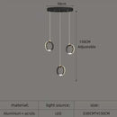 Modern minimalist aluminum led chandelier staircase ring light