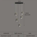 Modern minimalist aluminum led chandelier staircase ring light