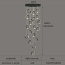 Modern minimalist aluminum led chandelier staircase ring light