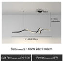 DecorBites™ Aluminum LED Chandelier: Modern Dining Island Light for Stylish Indoor Decoration