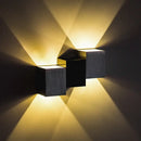 Modern black & silver geometric aluminum led wall lamp bedroom light