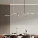 Modern black & white aluminum pendant light for dining room