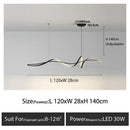 Modern black & white aluminum pendant light for dining room